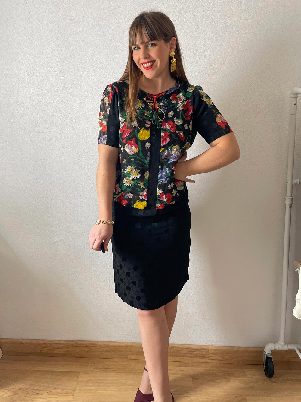 Vestido recto floral