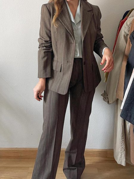 Imagen de Traje de chaqueta vintage a rayas