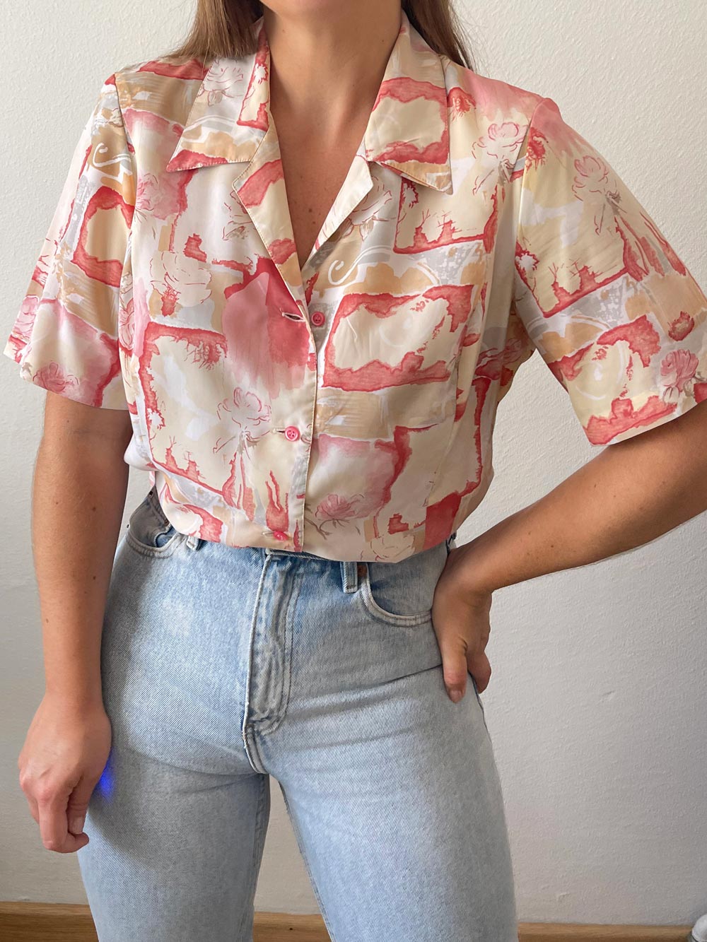 Camisa vintage rosada