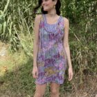 Vestido bordado vintage