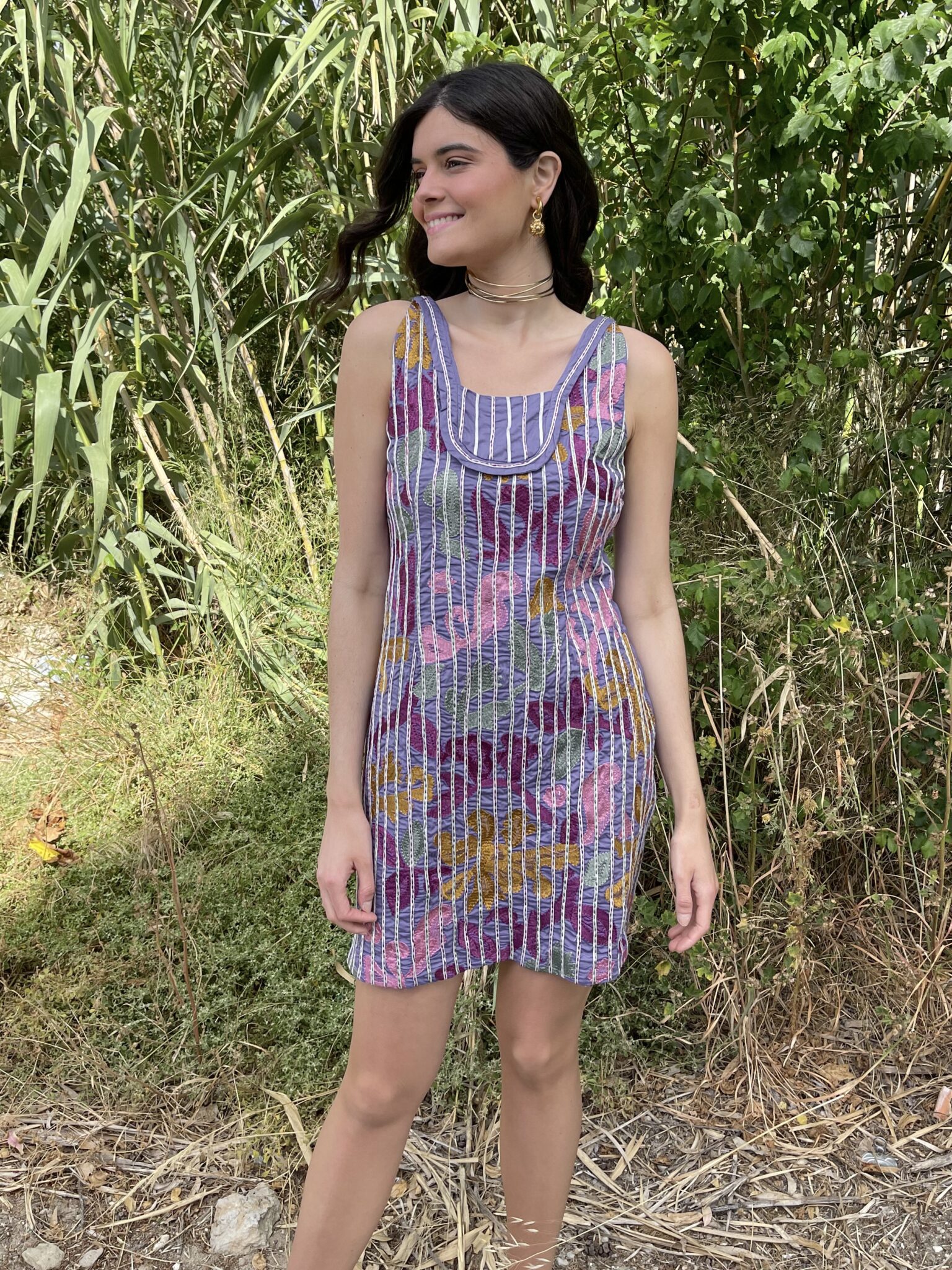 Vestido bordado vintage
