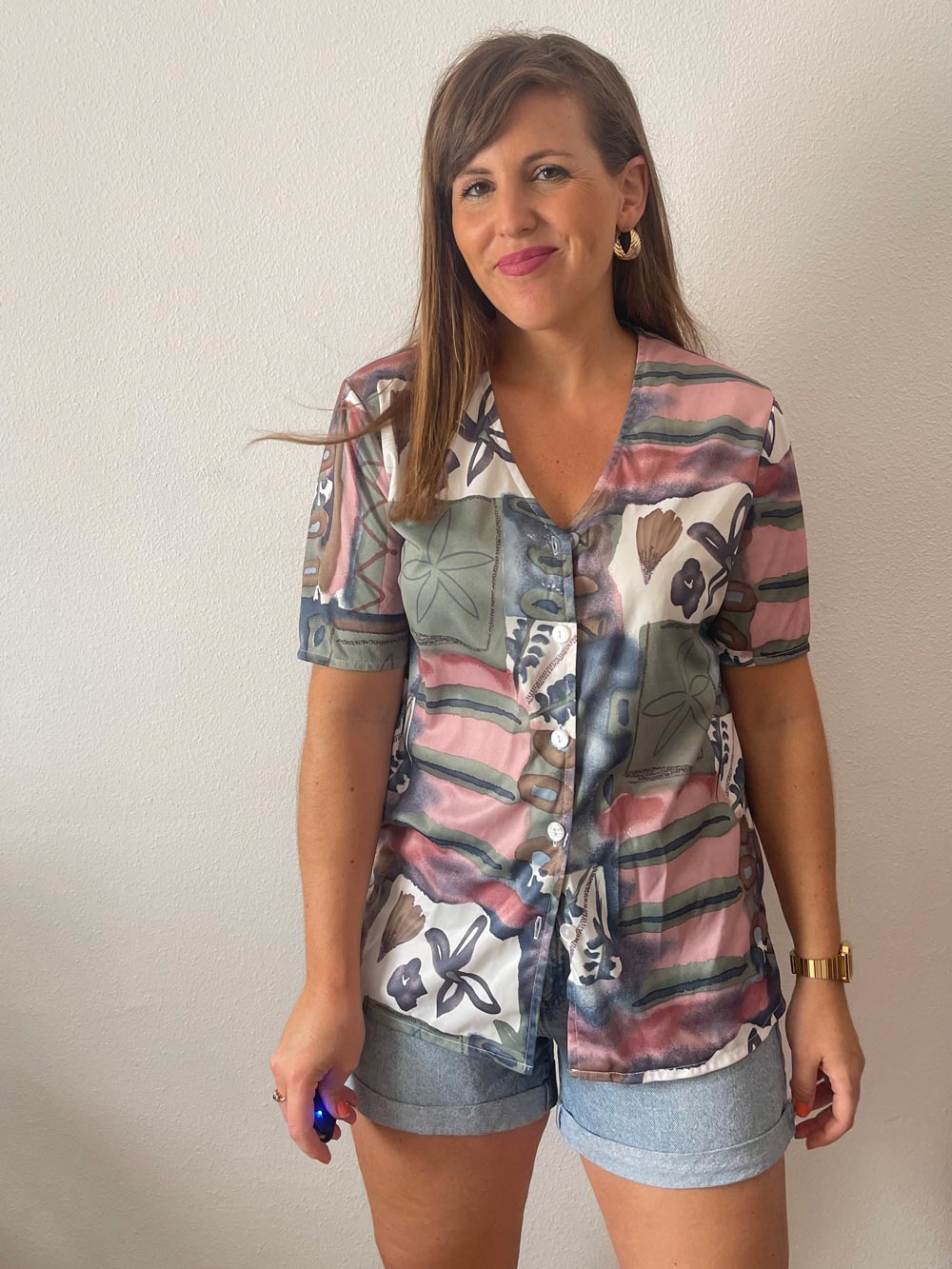 Imagen de Blusa con estampados vintage