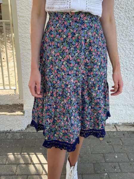 Imagen de Falda estampada tira calada