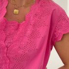 Imagen de Tejido blusa fucsia calados
