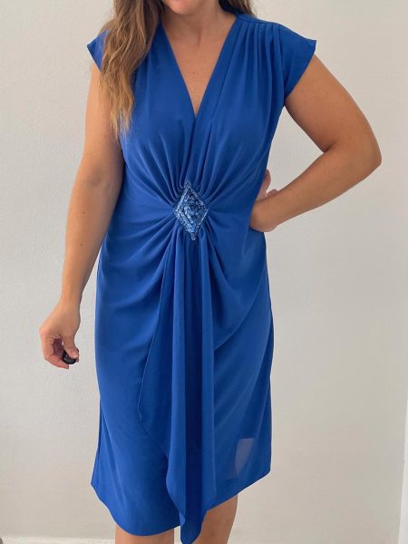 Vestido fiesta azul klein