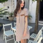 Imagen de Vestido fluido vintage a rayas