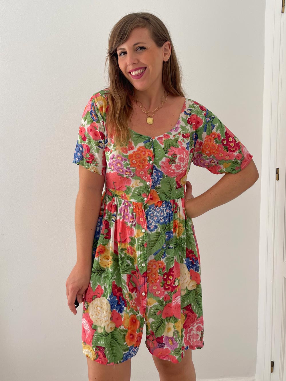 Imagen de Vestido vintage corto flores