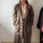 Imagen de Gabardina vintage satinada marron