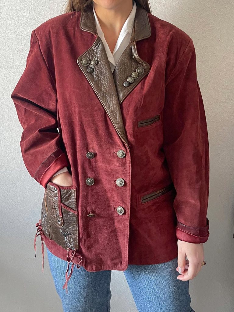 Chaqueta bavara piel