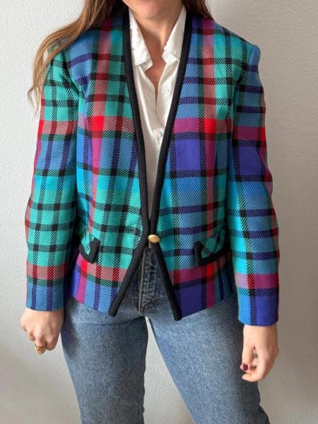 Blazer cuadros colorida