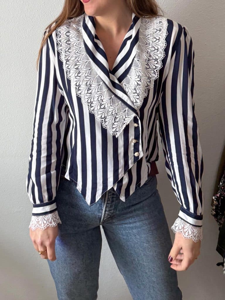 Blusa rayas años 70