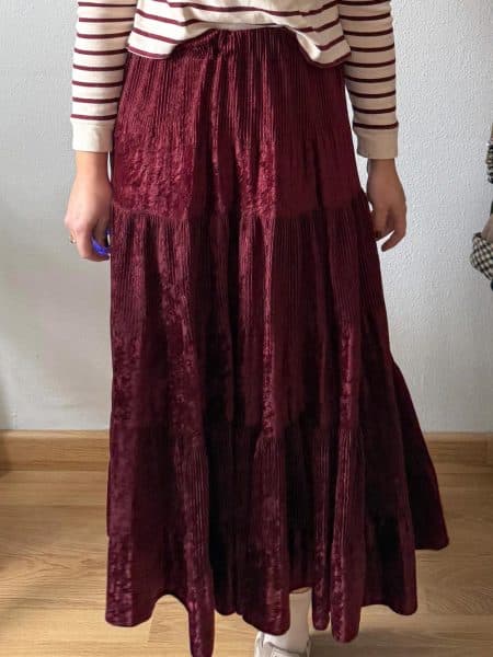 Falda vintage terciopelo