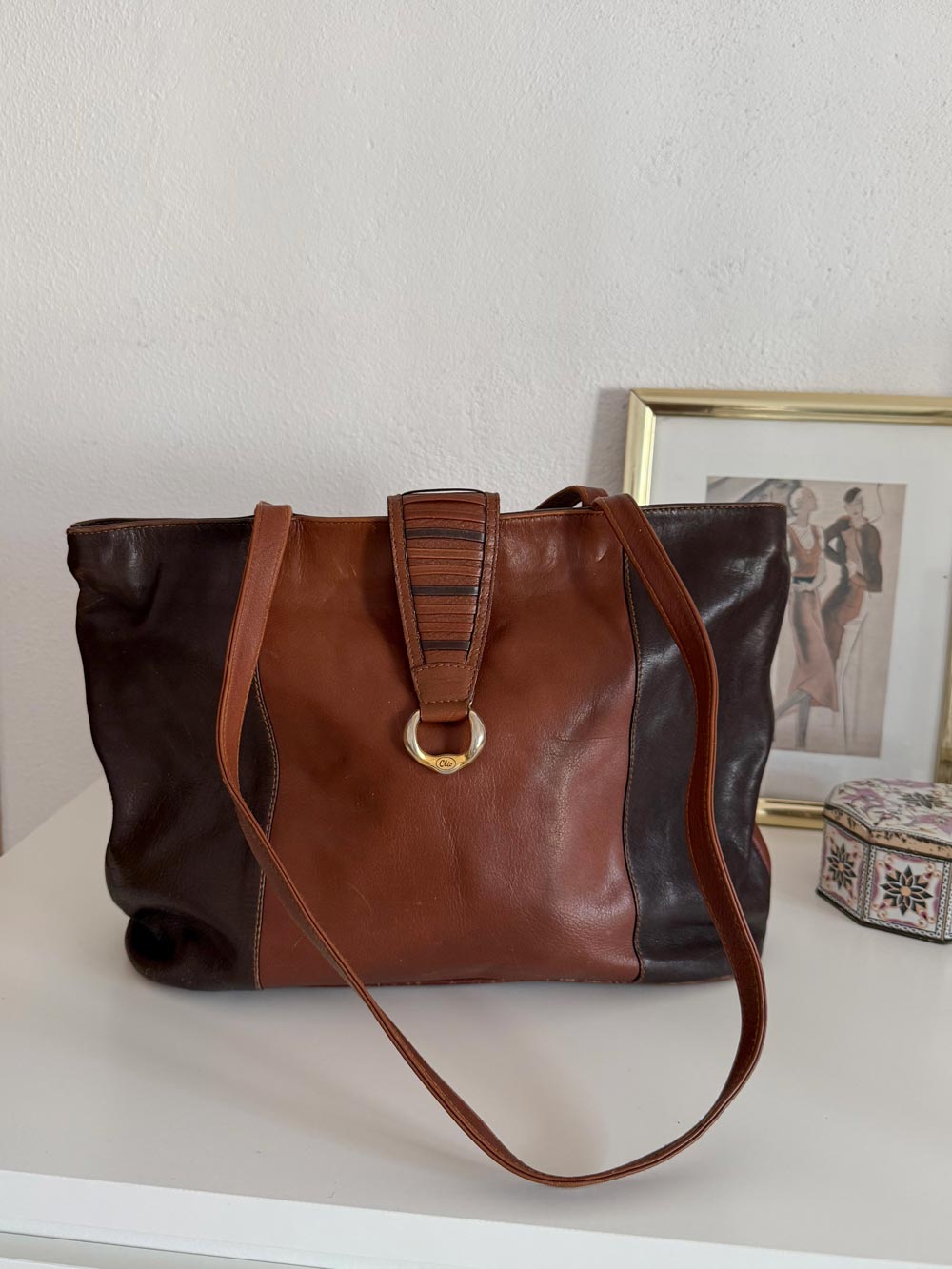 bolso-de-piel-bicolor Bolso de piel bicolor