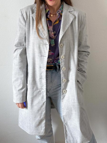 Chaqueta levita gris
