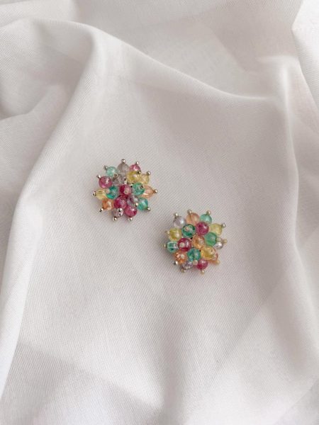 Pendientes cuentas colores