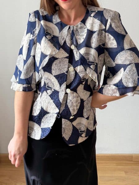 Blusa seda abanicos