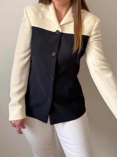 Chaqueta bicolor etiqueta