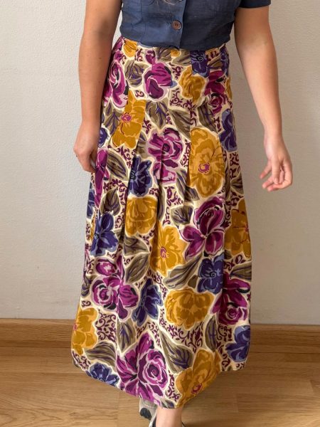Falda colorida vintage