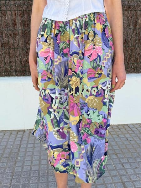 Falda estampada colorida