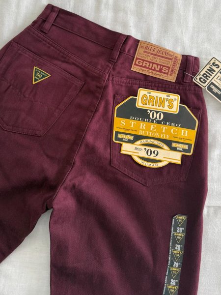 Pantalon denim granate