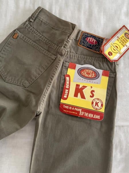 Pantalon denim verde