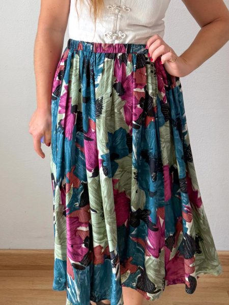 Falda con elastico estampada