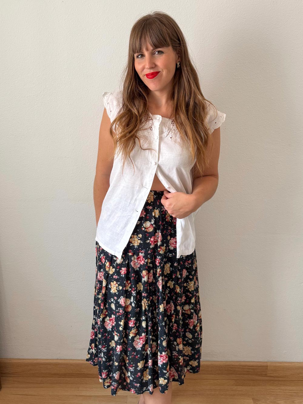 Imagen de Falda vintage elastica estampada