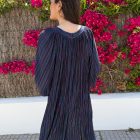 Imagen de Trasera vestido plisado con brillo