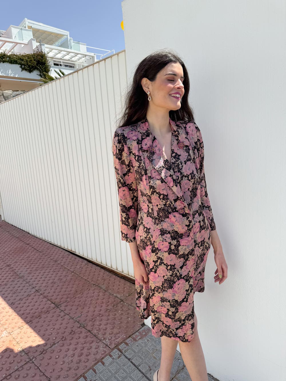Imagen de Vestido fiesta satinado detalles