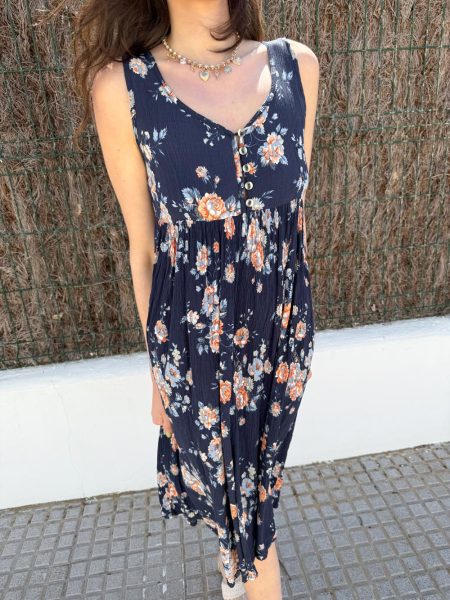 Imagen de Vestido flores salmon