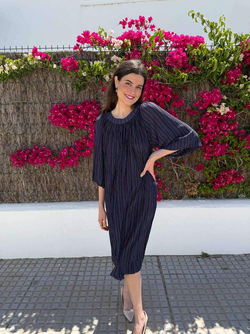 Imagen de Vestido plisado con brillo detalles