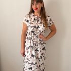 Imagen de Vestido vintage estampado detalles