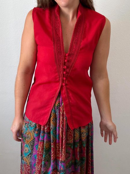 Blusa austriaca tira bordada