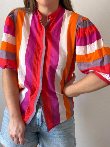 Blusa rayas años 70