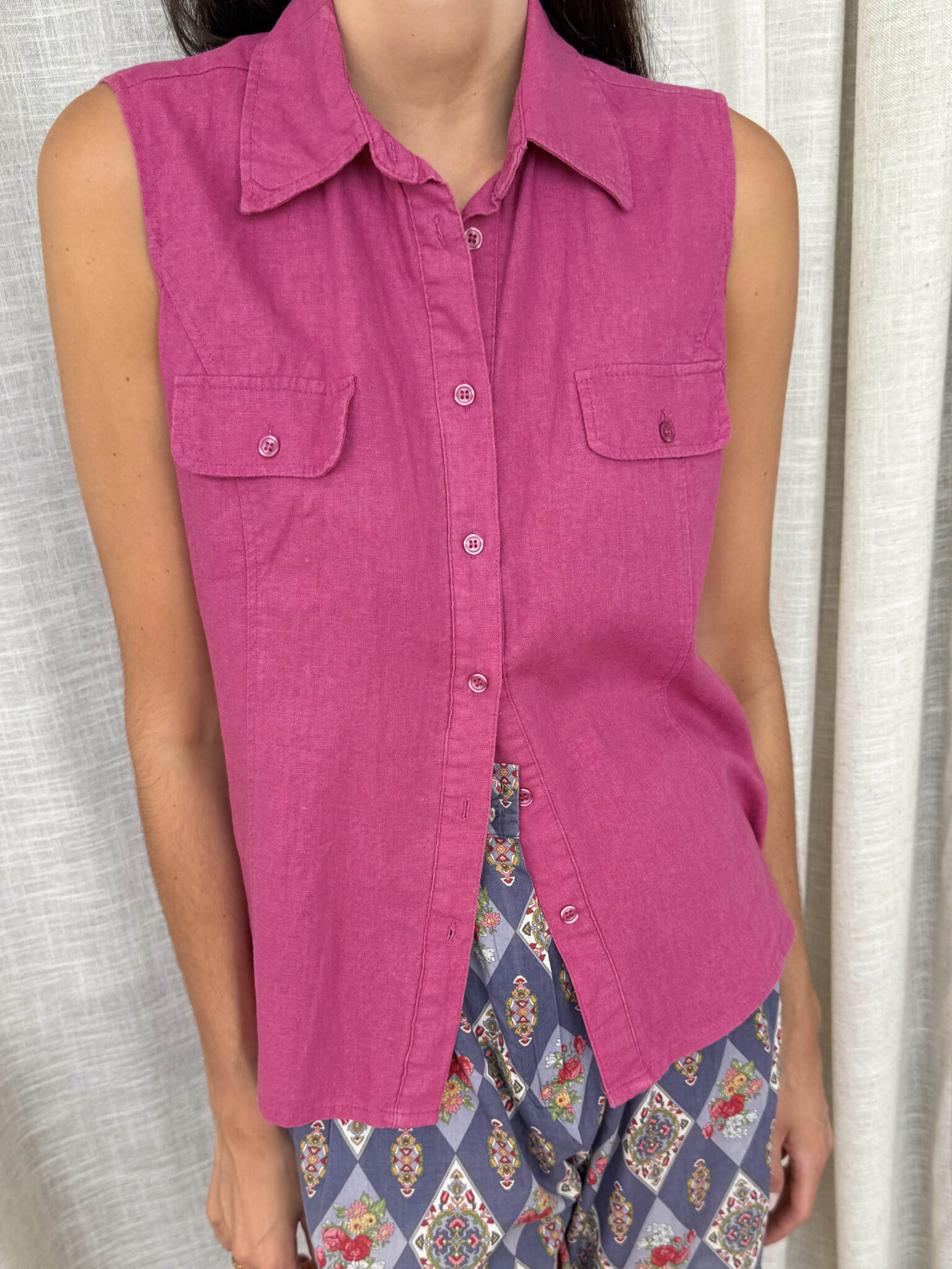 Blusa de lino vintage (4) Imagen de Blusa de lino vintage (4)