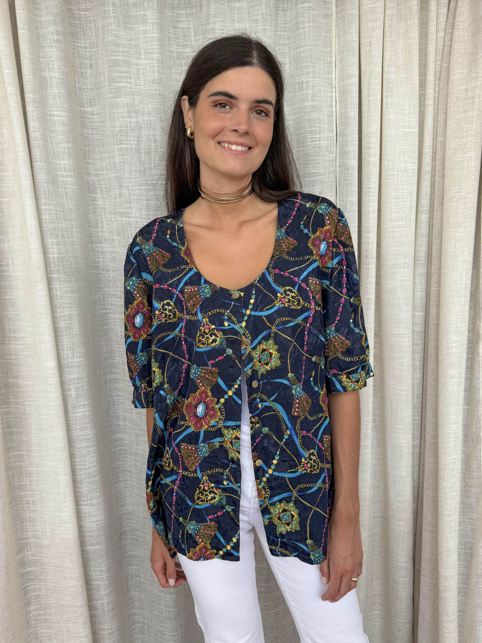 Imagen de Blusa satinada vintage (4)