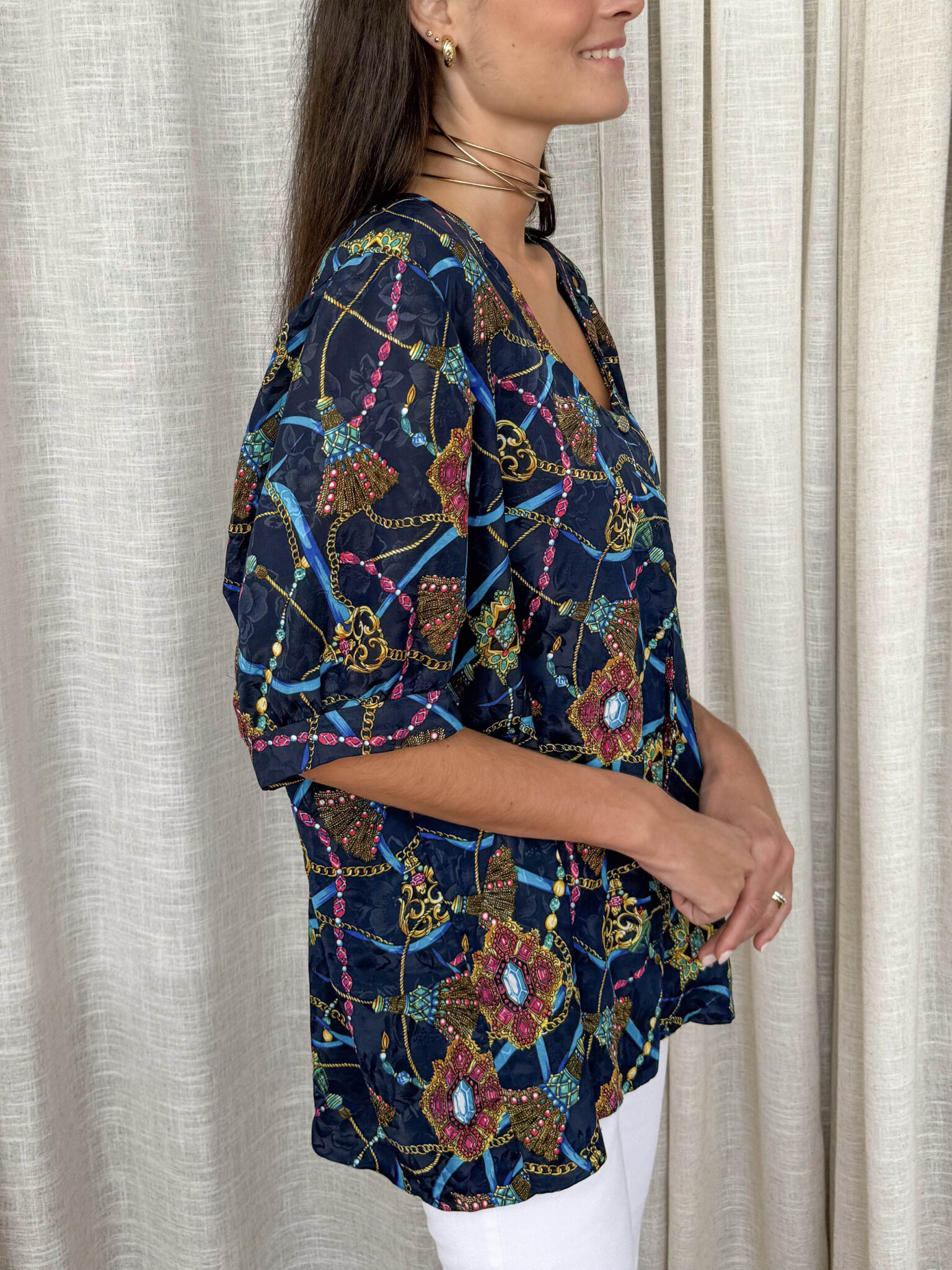 Imagen de Blusa satinada vintage (5)