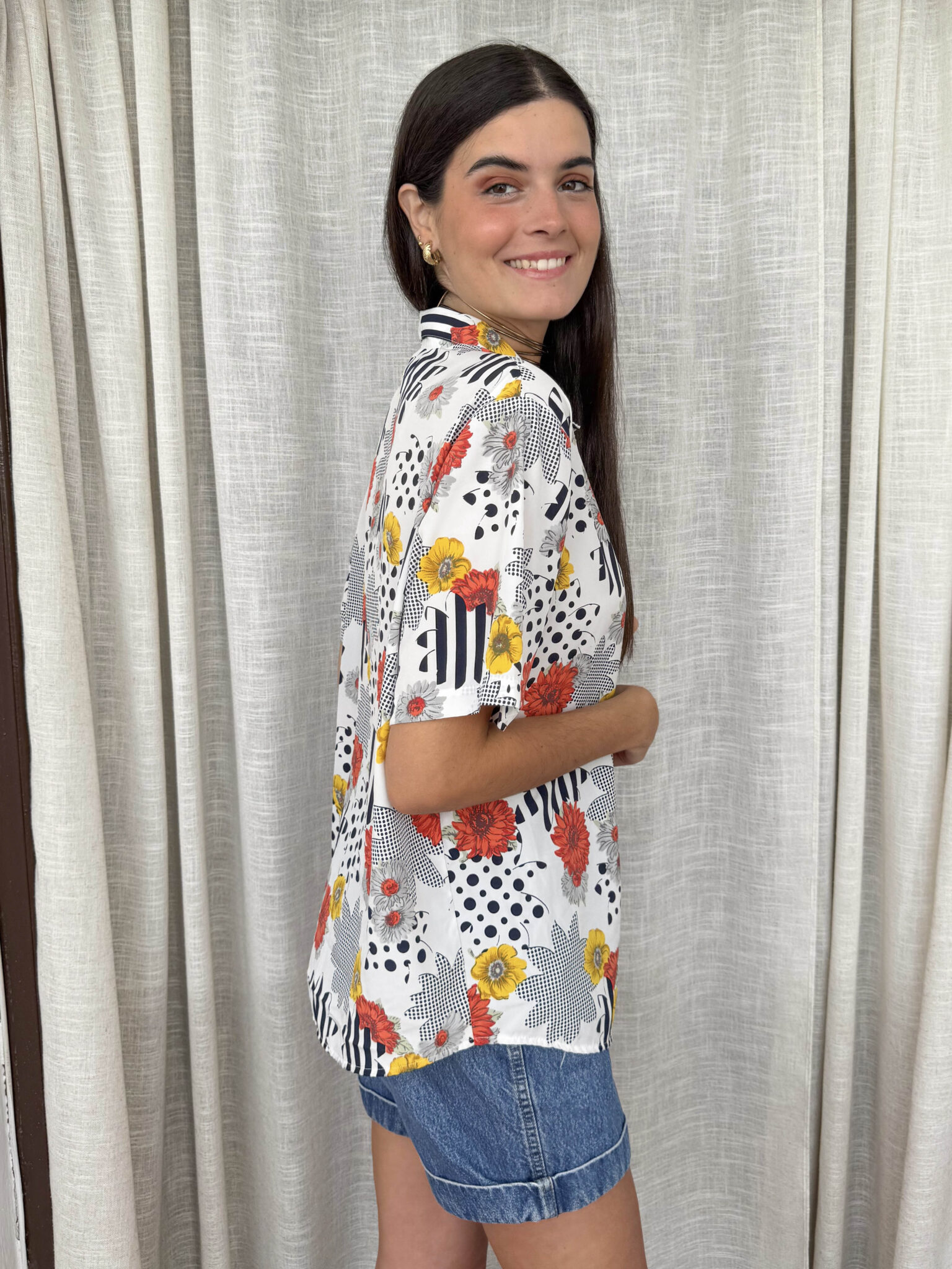 Imagen de Camisa topos y flores (1)