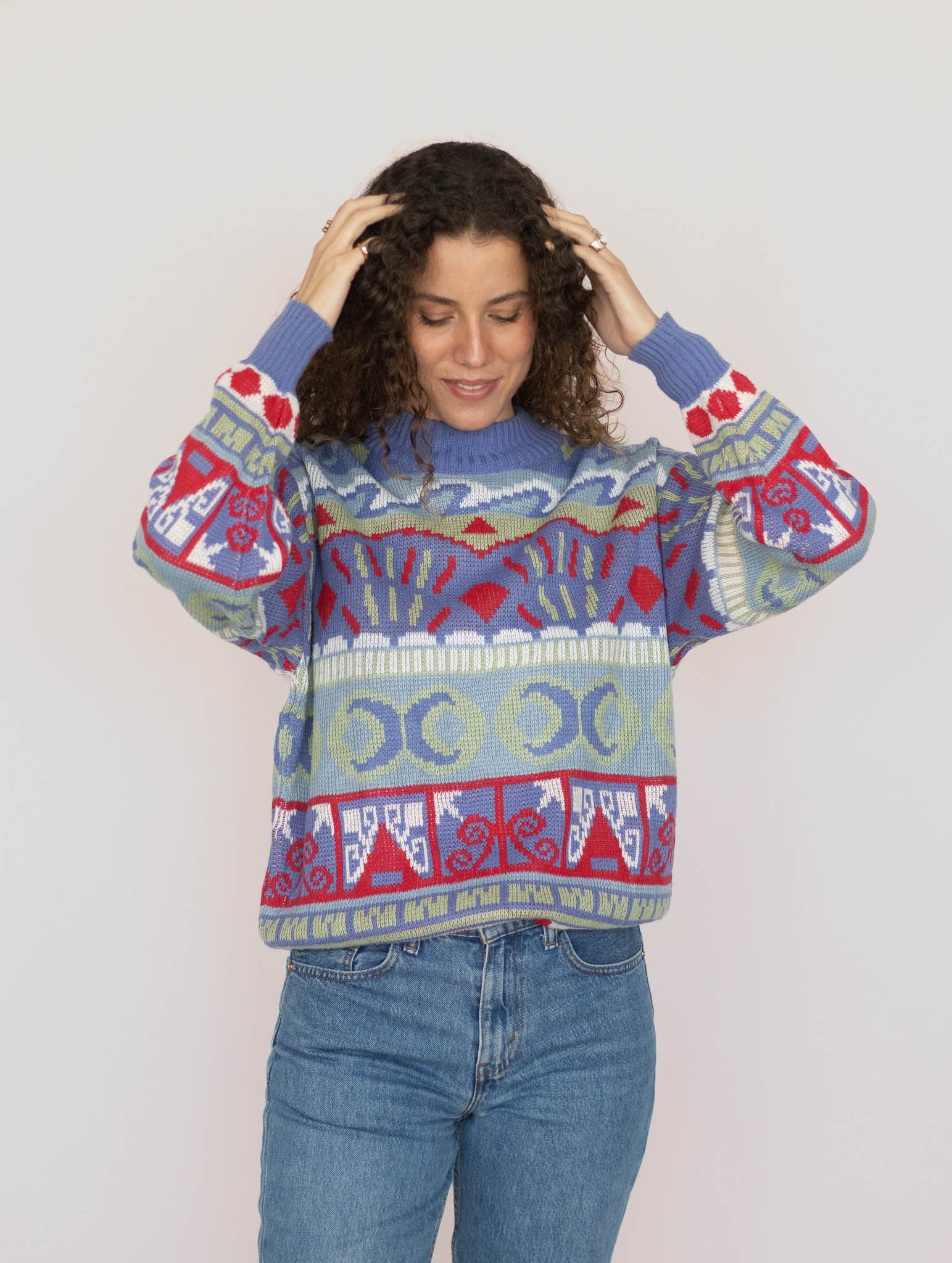 Jersey geometrico oversize