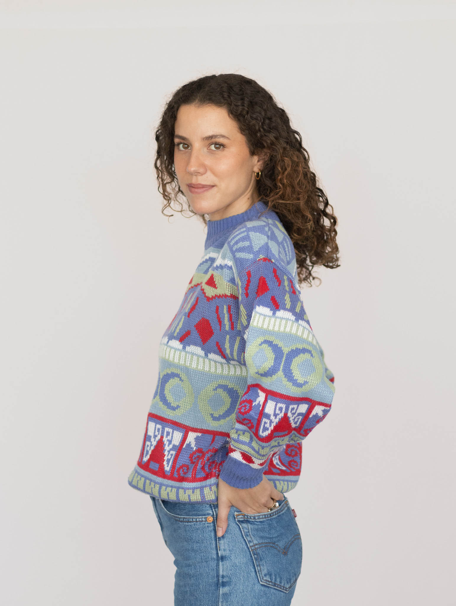 Jersey geometrico oversize