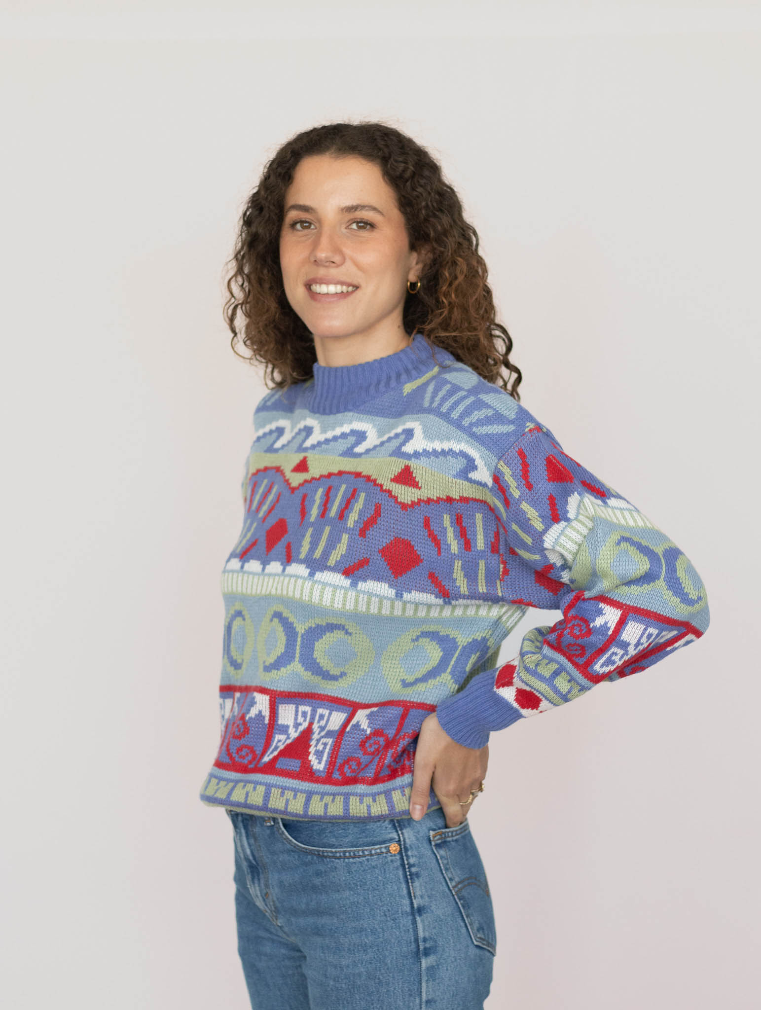 Jersey geometrico oversize