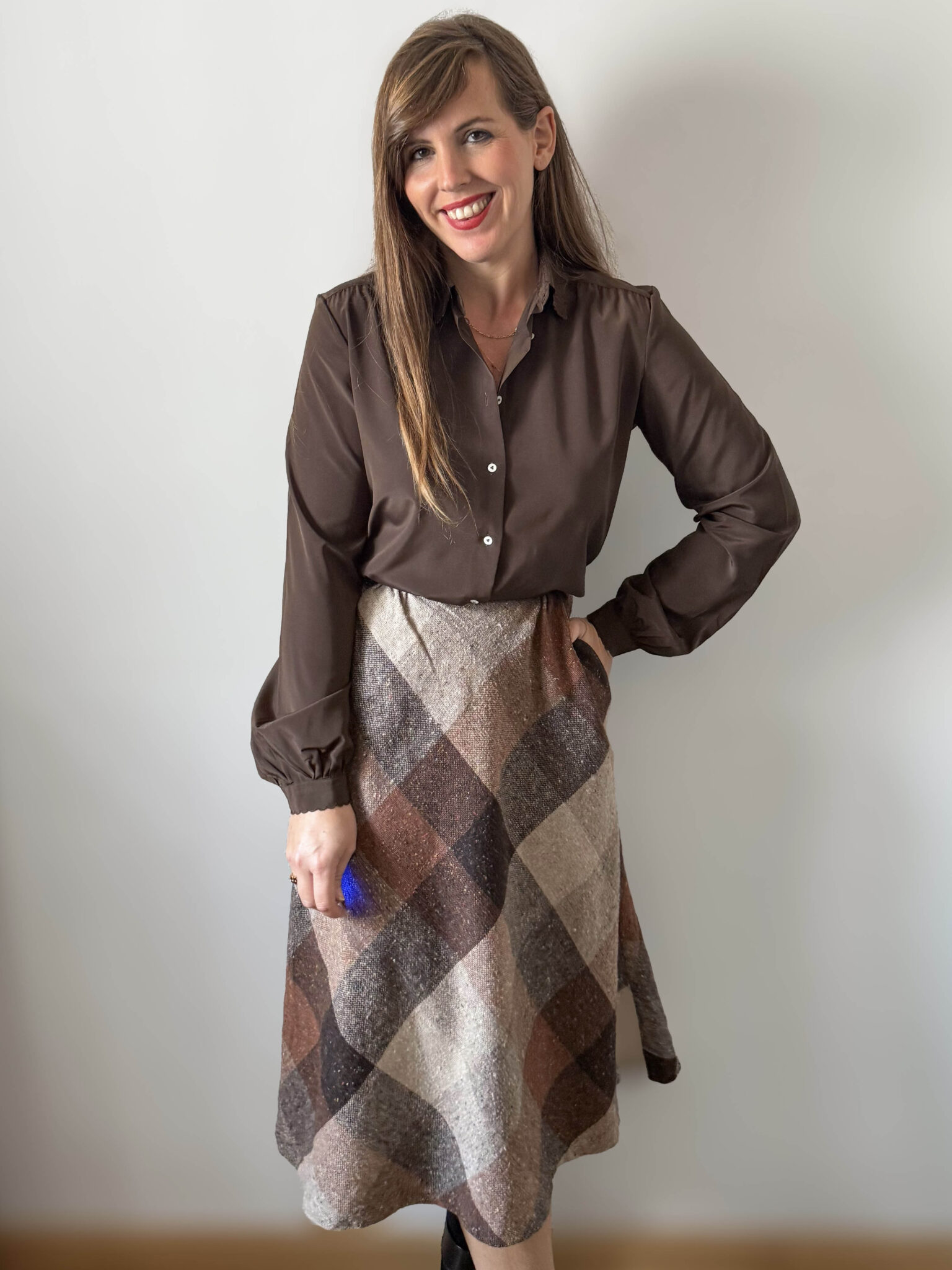 Imagen de Falda cuadros 70s (2)