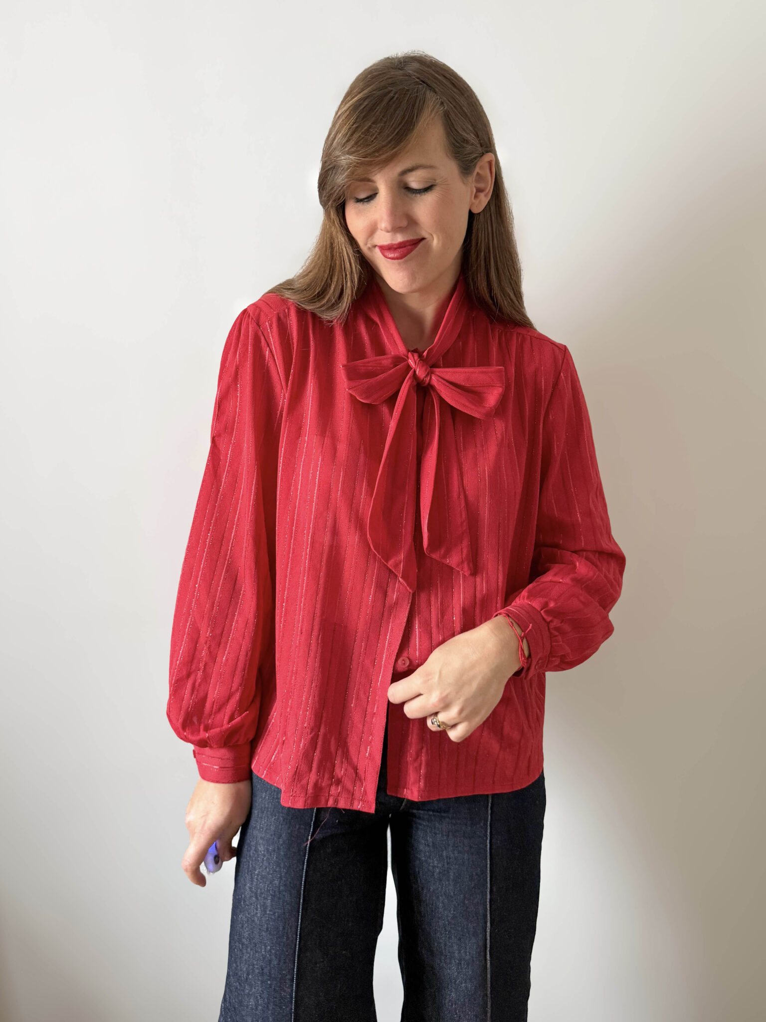 Imagen de Blusa roja lazada (4)