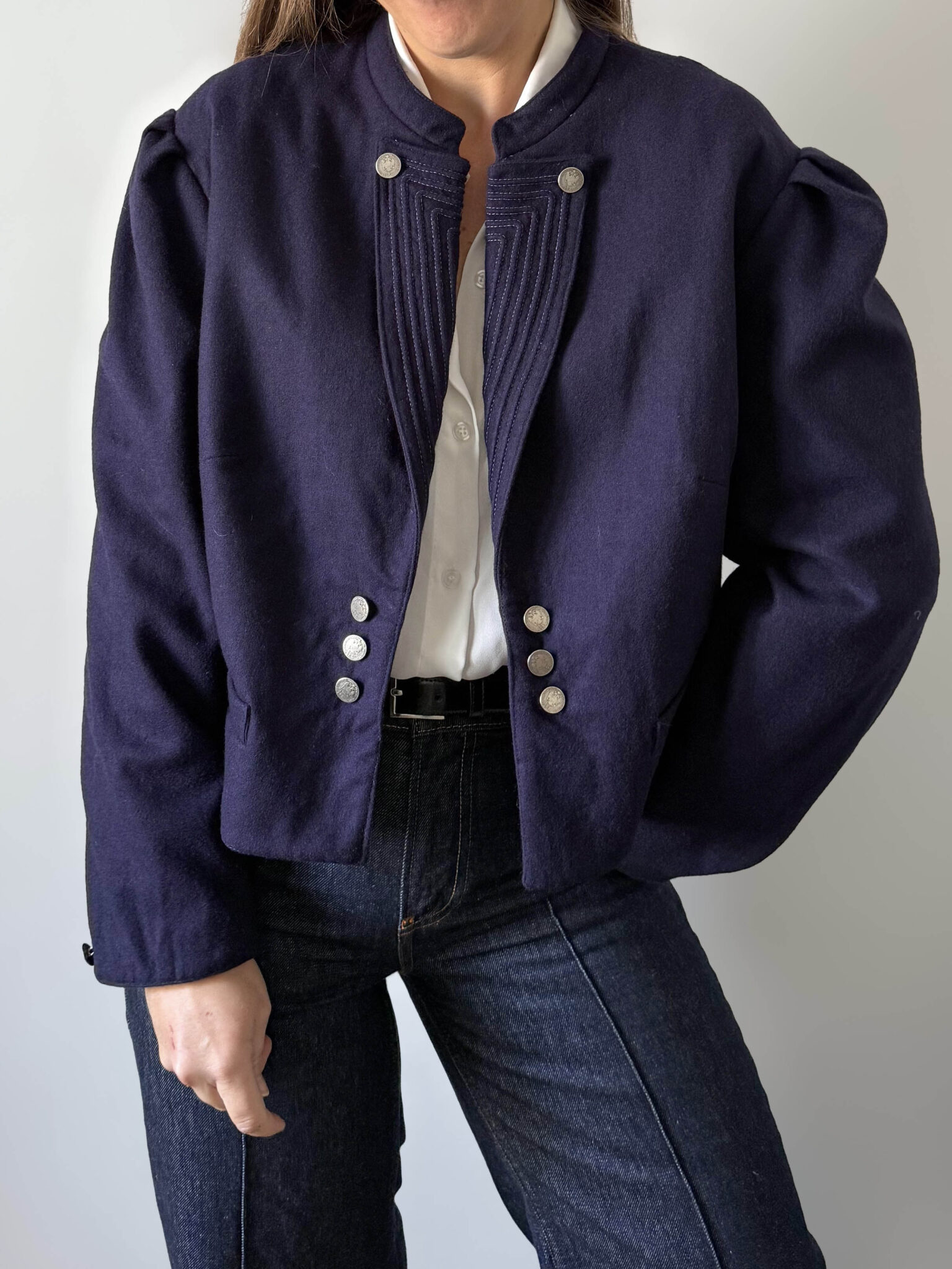 Austriaca loden azul (6) Imagen de Austriaca loden azul (6)