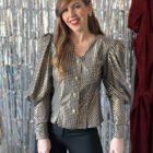 Imagen de Blusa cuadros metalizada (3)