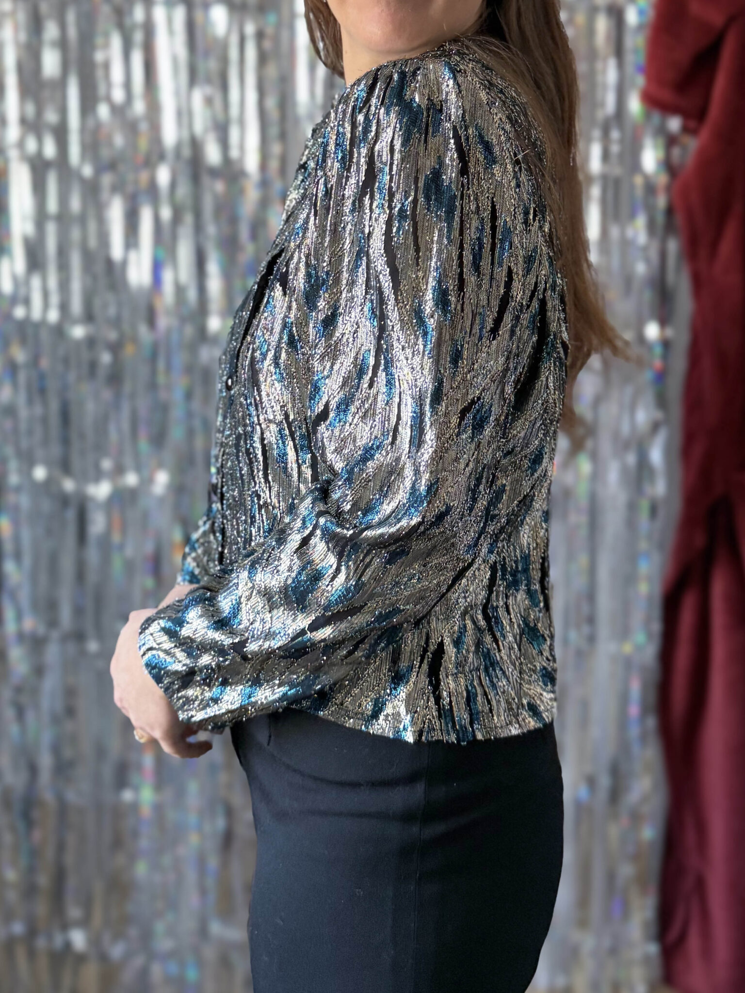 Imagen de Blusa fiesta plateada (3)