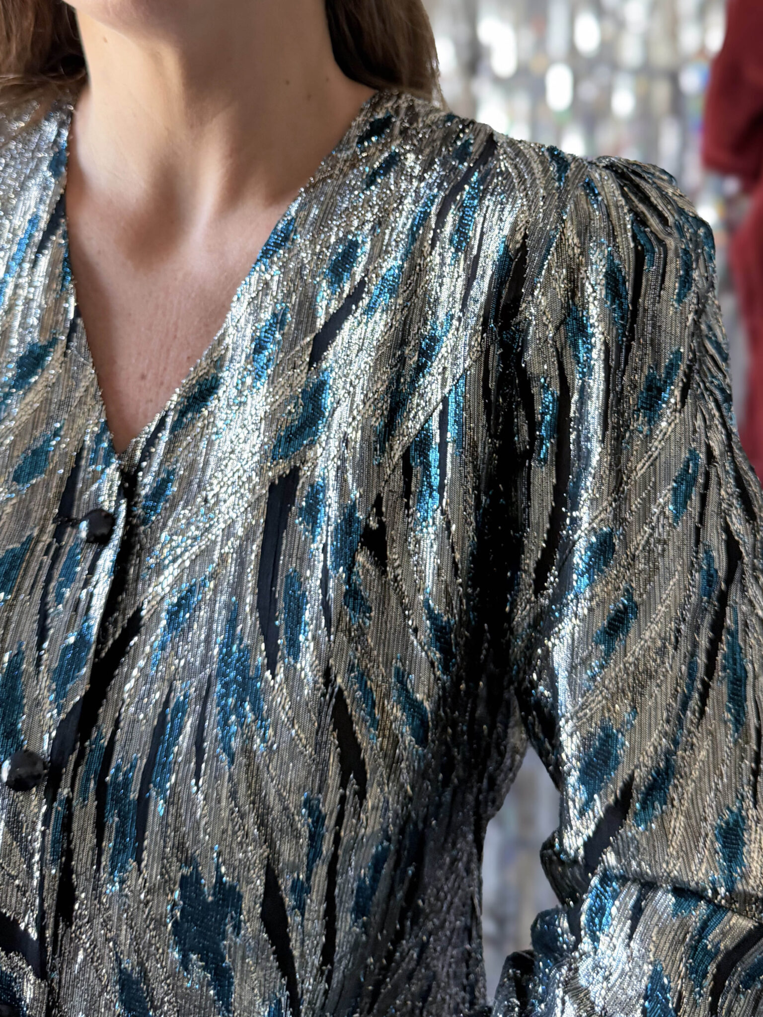 Imagen de Blusa fiesta plateada (5)