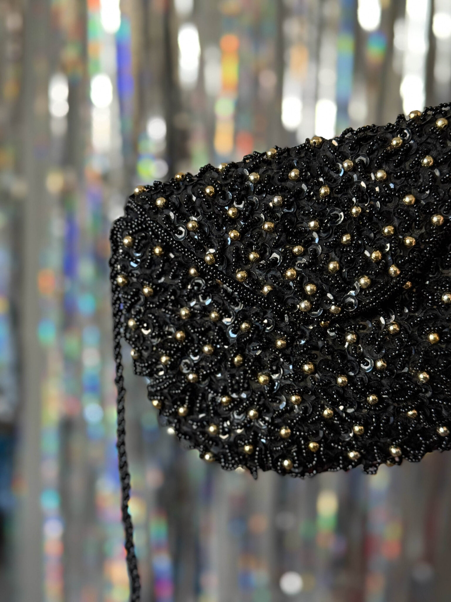 Imagen de Bolso negro abalorios (3)