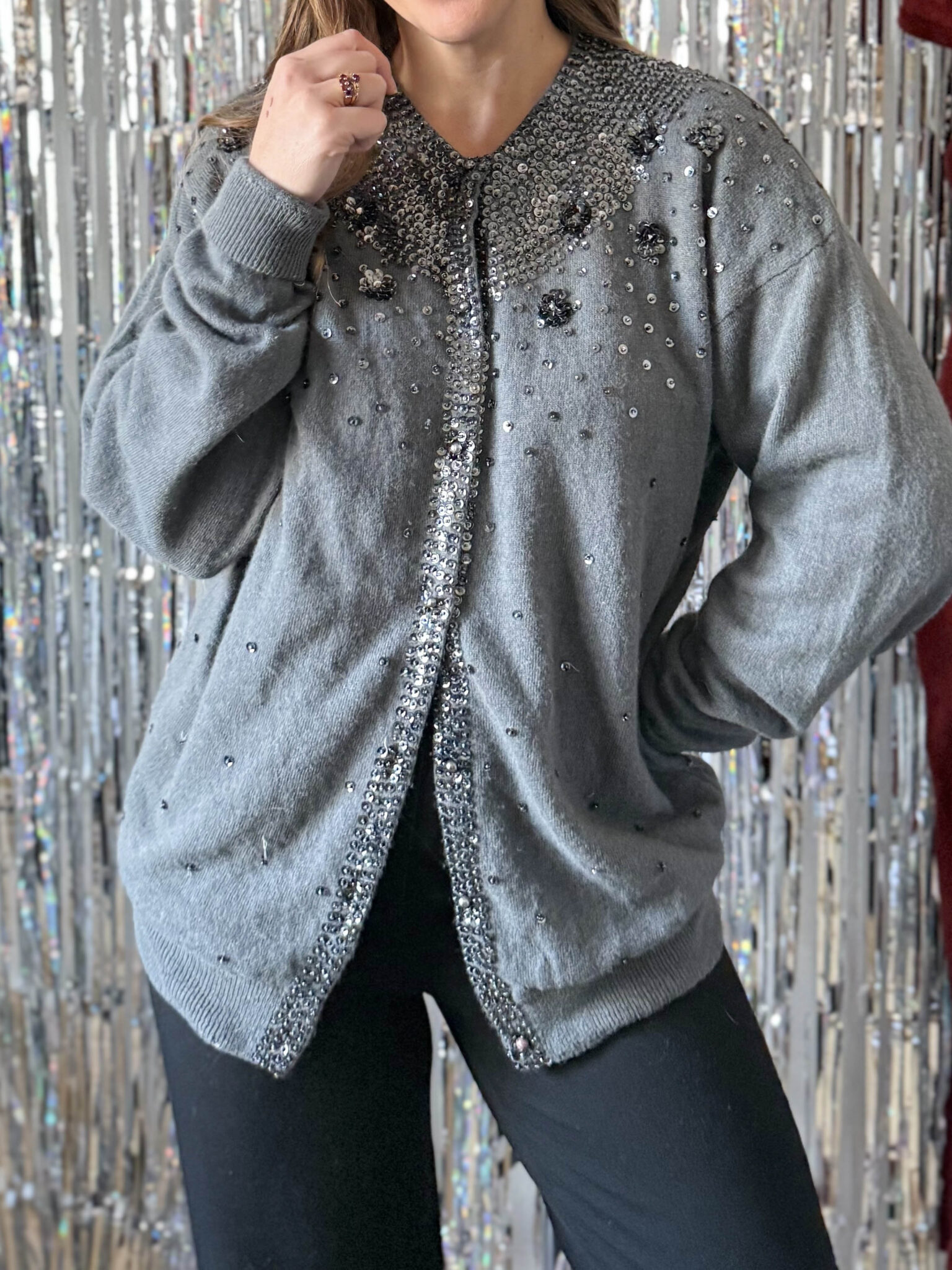 Imagen de Cardigan bordado lentejuelas (3)