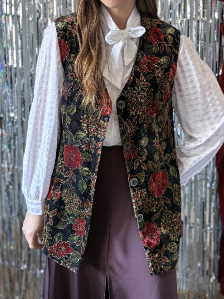 Imagen de Chaleco brillo flores (1)